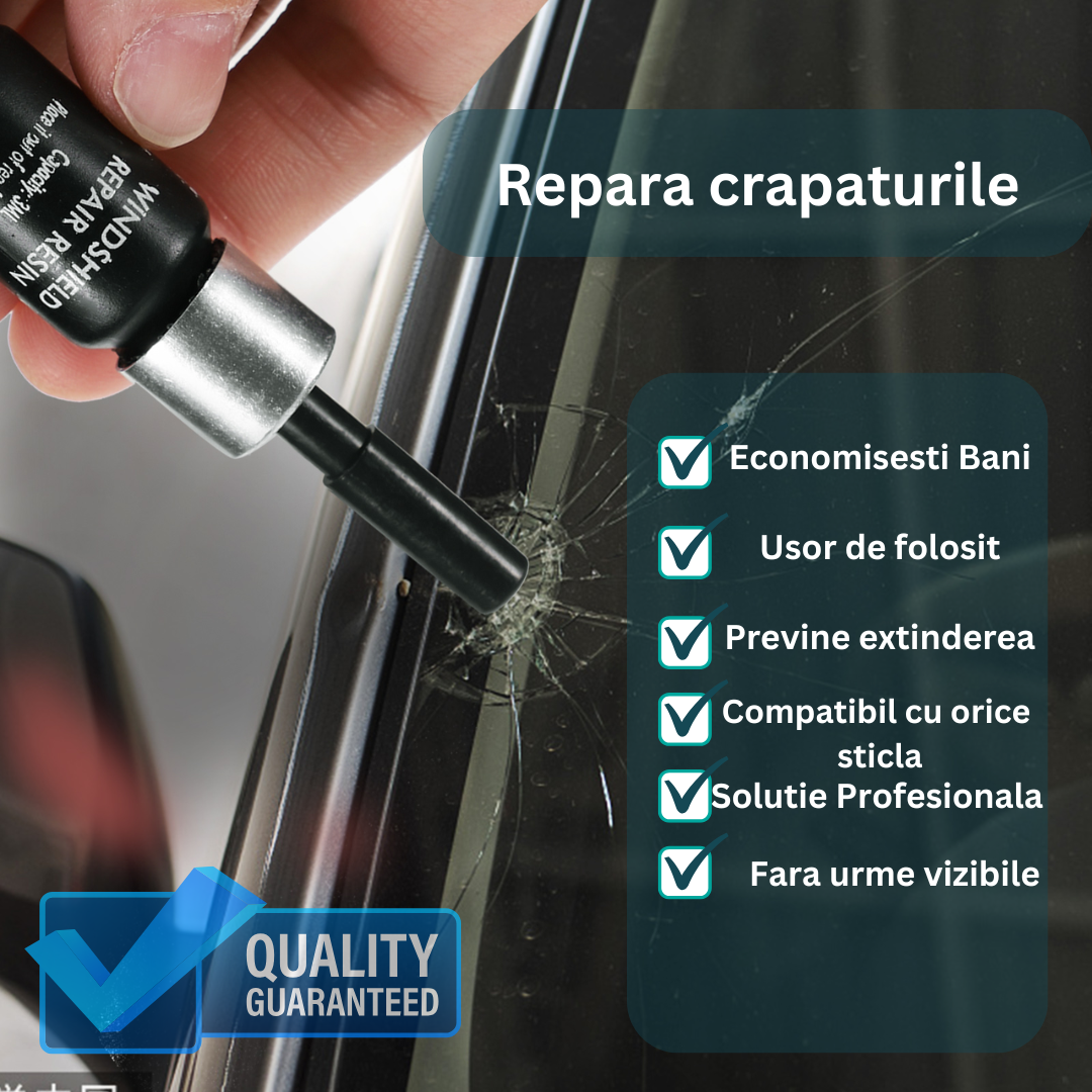 Solutie FixGlass™, Repara crapaturile de pe Parbriz/Telefon/Ochelari