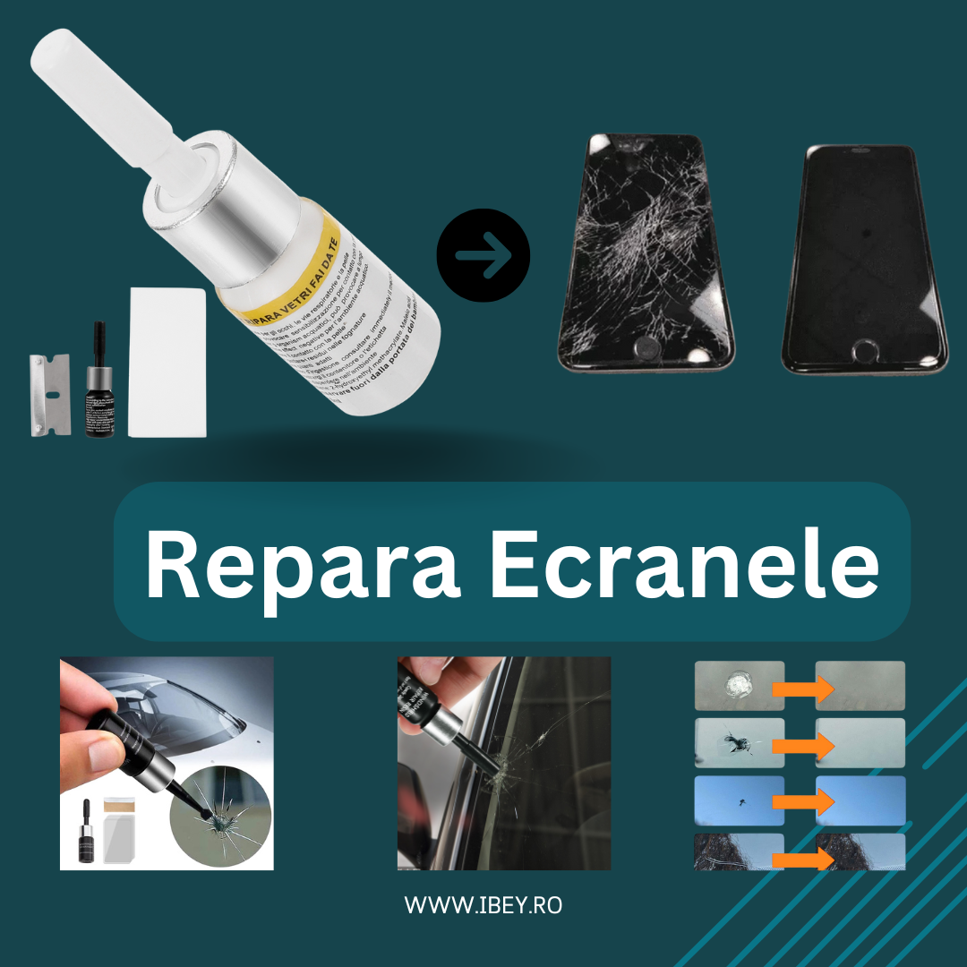 Solutie FixGlass™, Repara crapaturile de pe Parbriz/Telefon/Ochelari